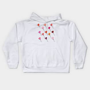 Heart balloons Kids Hoodie